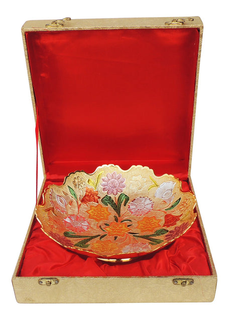 Brass Decorative Bowl With Velvet Box 0.68kg